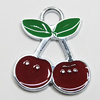 Zinc Alloy Enamel Pendant, Fruit 19.5x17mm Hole:3mm, Sold by Group