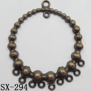 Connector, Lead-free Zinc Alloy Jewelry Findings, 41x49mm Hole=2mm,1.2mm, Sold by Bag