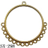 Connector, Lead-free Zinc Alloy Jewelry Findings, 59x59mm Hole=2mm, Sold by Bag