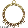 Connector, Lead-free Zinc Alloy Jewelry Findings, 47x57mm Hole=4.2mm,2.6mm, Sold by Bag