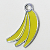 Zinc Alloy Enamel Pendant, Fruit 26x12mm Hole:2.5mm, Sold by Group