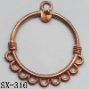 Connector, Lead-free Zinc Alloy Jewelry Findings, 30x34mm Hole=1.5mm,1mm, Sold by Bag