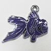 Zinc Alloy Enamel Pendant, Fish 27x21mm Hole:2mm, Sold by Group