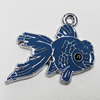 Zinc Alloy Enamel Pendant, Fish 27x21mm Hole:2mm, Sold by Group