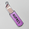 Zinc Alloy Enamel Pendant, 43.5x10mm Hole:2.5mm, Sold by Group