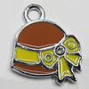 Zinc Alloy Enamel Pendant, Hat 17.5x21mm Hole:3mm, Sold by Group