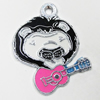 Zinc Alloy Enamel Pendant, 23x17mm Hole:1.5mm, Sold by Group