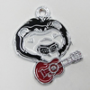 Zinc Alloy Enamel Pendant, 23x17mm Hole:1.5mm, Sold by Group