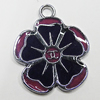 Zinc Alloy Enamel Pendant, Flower 20x24mm Hole:3mm, Sold by Group