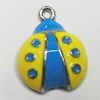 Zinc Alloy Enamel Pendant, ladybird 18x14mm Hole:1.5mm, Sold by Group