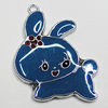 Zinc Alloy Enamel Pendant, Rabbit 34x25mm Hole:2mm, Sold by Group