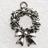 Zinc Alloy Jewelry Findings, Christmas Charm/Pendant, 17x25mm, Sold by Group 