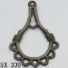 Connector, Lead-free Zinc Alloy Jewelry Findings, 20x27mm Hole=1mm, Sold by Bag