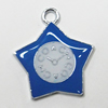 Zinc Alloy Enamel Pendant, Star 25x21mm Hole:3mm, Sold by Group