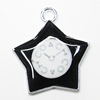 Zinc Alloy Enamel Pendant, Star 25x21mm Hole:3mm, Sold by Group