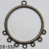 Connector, Lead-free Zinc Alloy Jewelry Findings, 38x42mm Hole=2mm,1mm, Sold by Bag