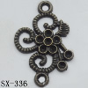 Connector, Lead-free Zinc Alloy Jewelry Findings, 16x24mm Hole=1mm, Sold by Bag