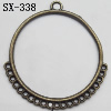 Connector, Lead-free Zinc Alloy Jewelry Findings, 39x42mm Hole=2mm,1mm, Sold by Bag