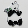 Zinc Alloy Enamel Pendant, Panda 31x22mm Hole:2mm, Sold by Group