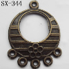 Connector, Lead-free Zinc Alloy Jewelry Findings, 23x29mm Hole=1mm, Sold by Bag