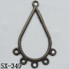Connector, Lead-free Zinc Alloy Jewelry Findings, 22x36mm Hole=1mm, Sold by Bag