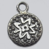 Pendant, Lead-free Zinc Alloy Jewelry Findings, 14x18mm Hole=2.5mm, Sold by Bag