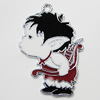 Zinc Alloy Enamel Pendant, Boy 34x23mm Hole:2mm, Sold by Group