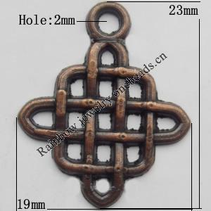 Connector, Lead-free Zinc Alloy Jewelry Findings, 19x23mm Hole=2mm, Sold by Bag