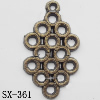 Connector, Lead-free Zinc Alloy Jewelry Findings, 15x25mm Hole=1mm, Sold by Bag