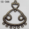 Connector, Lead-free Zinc Alloy Jewelry Findings, 32x38mm Hole=1mm, Sold by Bag