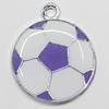 Zinc Alloy Enamel Pendant, Ball 23x19mm Hole:2mm, Sold by Group