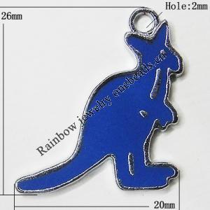 Zinc Alloy Enamel Pendant, Animal 20x26mm Hole:2mm, Sold by Group