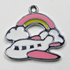 Zinc Alloy Enamel Pendant, Girl 21x25mm Hole:2mm, Sold by Group