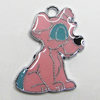 Zinc Alloy Enamel Pendant, Dog 23x16mm Hole:1mm, Sold by Group