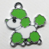 Zinc Alloy Enamel Pendant, Dog 19x18mm Hole:1mm, Sold by Group