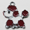 Zinc Alloy Enamel Pendant, Dog 19x18mm Hole:1mm, Sold by Group