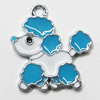 Zinc Alloy Enamel Pendant, Dog 19x18mm Hole:1mm, Sold by Group