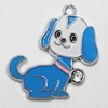 Zinc Alloy Enamel Pendant, Dog 27x24mm Hole:2mm, Sold by Group