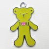 Zinc Alloy Enamel Pendant, Bear 27x17mm Hole:1.5mm, Sold by Group