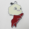 Zinc Alloy Enamel Pendant, 30x16mm Hole:2mm, Sold by Group