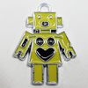 Zinc Alloy Enamel Pendant, Robots 29x22mm Hole:3mm, Sold by Group