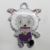 Zinc Alloy Enamel Pendant, Animal 26x20mm Hole:2.5mm, Sold by Group