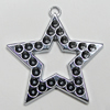 Zinc Alloy Enamel Pendant, Star 36x33mm Hole:2.5mm, Sold by Group