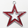 Zinc Alloy Enamel Pendant, Star 36x33mm Hole:2.5mm, Sold by Group