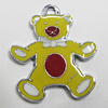 Zinc Alloy Enamel Pendant, Bear 23x21mm Hole:1.5mm, Sold by Group