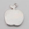 Pendant Zinc Alloy Jewelry Findings Lead-free , Apple 13x16mm Hole:1mm Sold by Bag