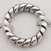 European Style Beads Zinc Alloy Jewelry Findings Lead-free , Donut 10x6mm, Sold by Bag