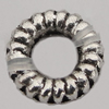 European Style Beads Zinc Alloy Jewelry Findings Lead-free , Donut 6x3mm, Sold by Bag