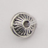 Bead Zinc Alloy Jewelry Findings Lead-free , Edge Bicone 7x5mm, Hole:1mm Sold by Bag