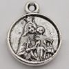 Pendant Zinc Alloy Jewelry Findings Lead-free , 12.5x16mm Hole:2mm Sold by Bag